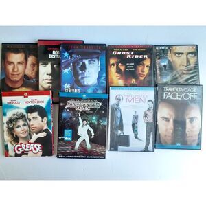 5 John Travolta Widescreen Collection & 4 Nicolas Cage DVD Bundle Lot 90'S